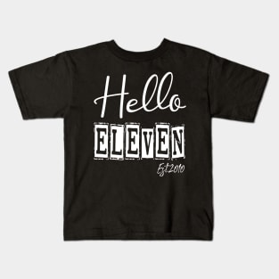 Hello Eleven Est.2010 11th Funny Birthday Kids T-Shirt